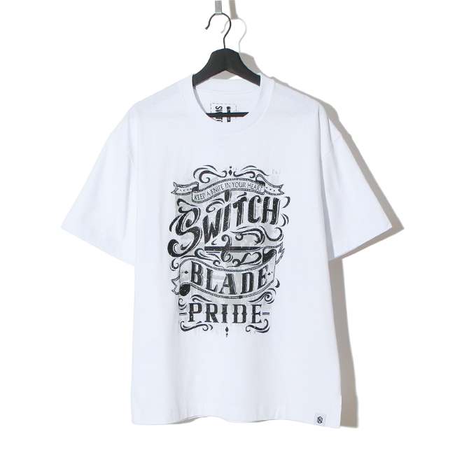 SWITCHBLADE/スイッチブレード/1201103 / OLD SIGNS PRIDE TEE/WHITE/ホワイト/白