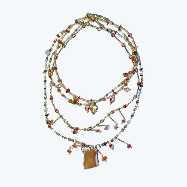 RN-005 / Ranunculus/ラナンキュラス/ Hinokami/ヒノカミ/Necklace /アクセサリー/ACCESSORY/ジュエリー/JEWELRY/ORANGE/オレンジ|ANRE-R SALON