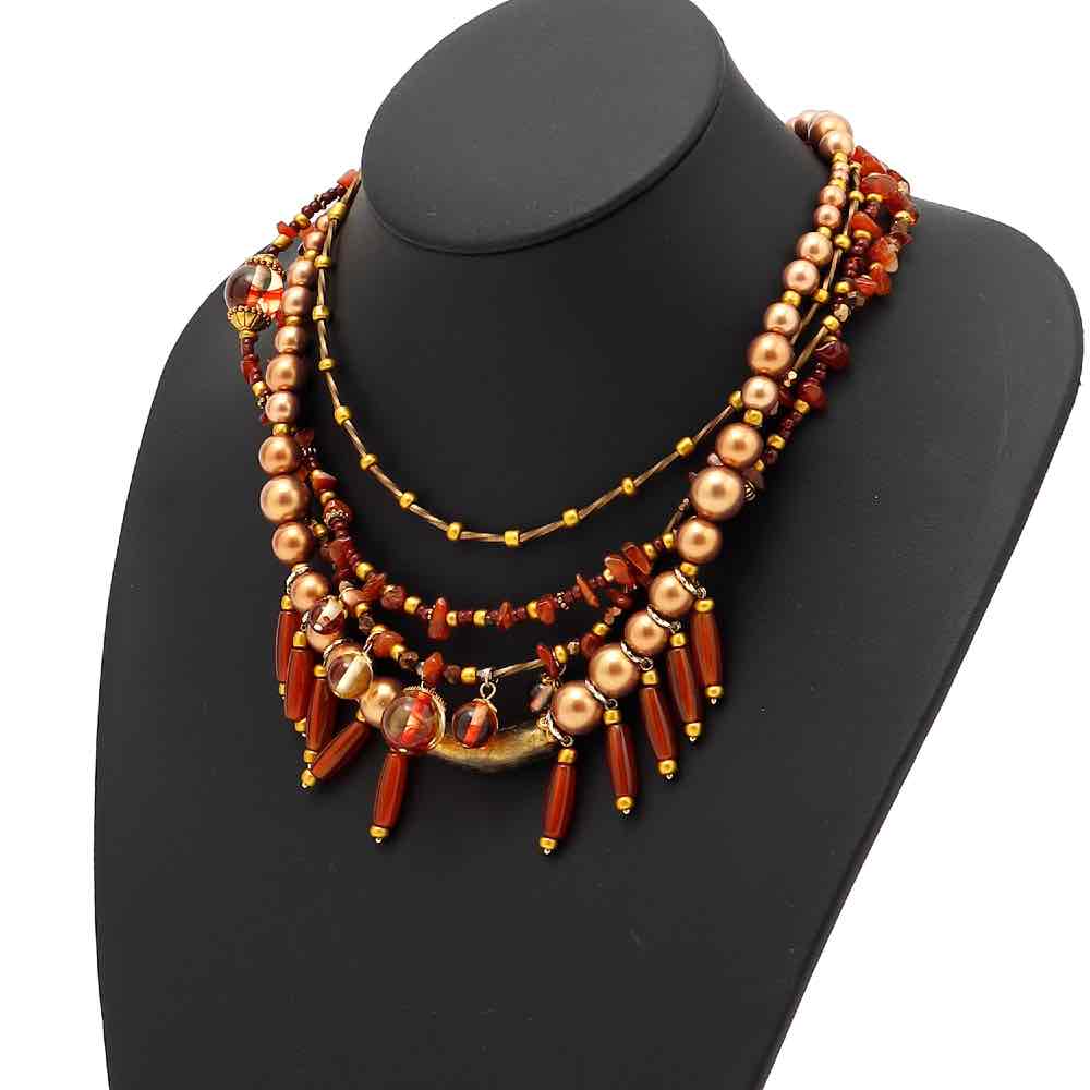 RN-077 / Ranunculus / ラナンキュラス / Hinokami / ヒノカミ / Necklace / RED / 佩び物 / ACCESSORY / 宝飾品 / JEWERLY / 首飾り