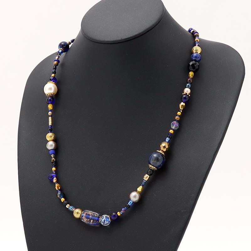 RN-147 / Ranunculus / ラナンキュラス / Blue Night / ブルーナイト / Necklace / Bracelet / Maskchain / アクセサリー / ACCESSORY / BLUE
