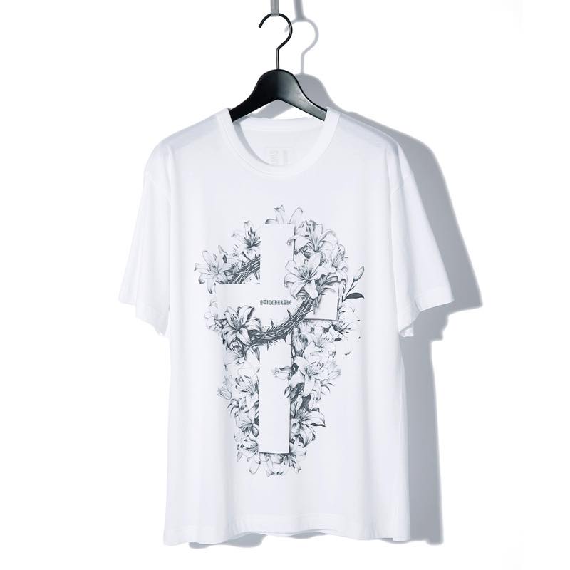 SWITCHBLADE / スイッチブレード / 1401103 / CROSS \u0026 LILIES TATTOO TEE / WHITE /  トップス