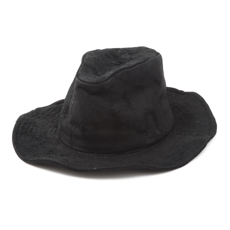 triangles hat / tgh-067 / Black Leather Gold Eyelet Hat / BLACK / トライアングルズハット / 中折れハット / HANDMADE / 帽子 / UNISEX / ユニセックス