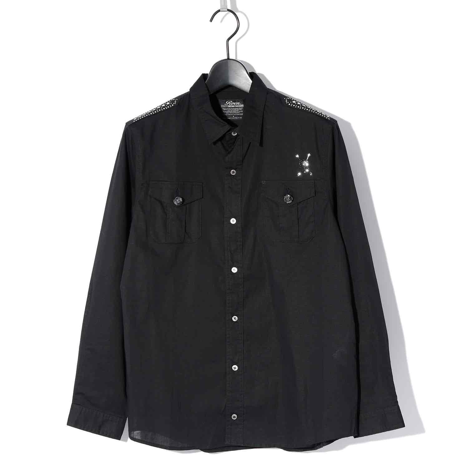 Roen/ロエン/77036004/17LINEN SH/BLACK/リネンシャツ/スワロ/LINEN SHIRTS|ANRE-R SALON
