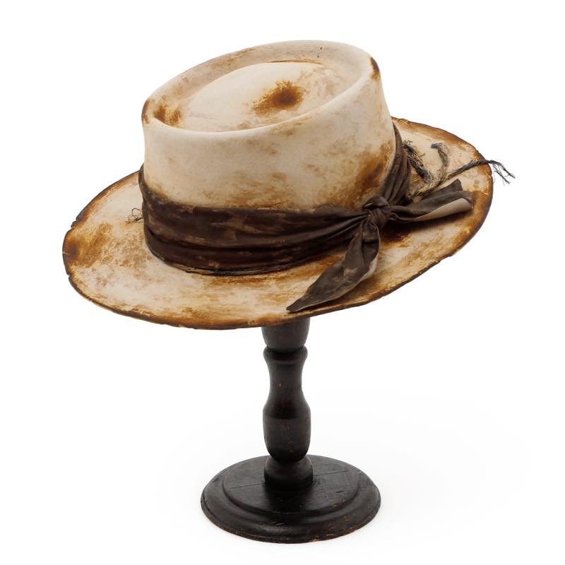 triangles hat / tgh-089 / Burned Dirty Leather Ribbon Hat / BEIGE / トライアングルズハット / ポークパイ型ハット / HANDMADE / 帽子 / UNISEX / ユニセックス 29,315円