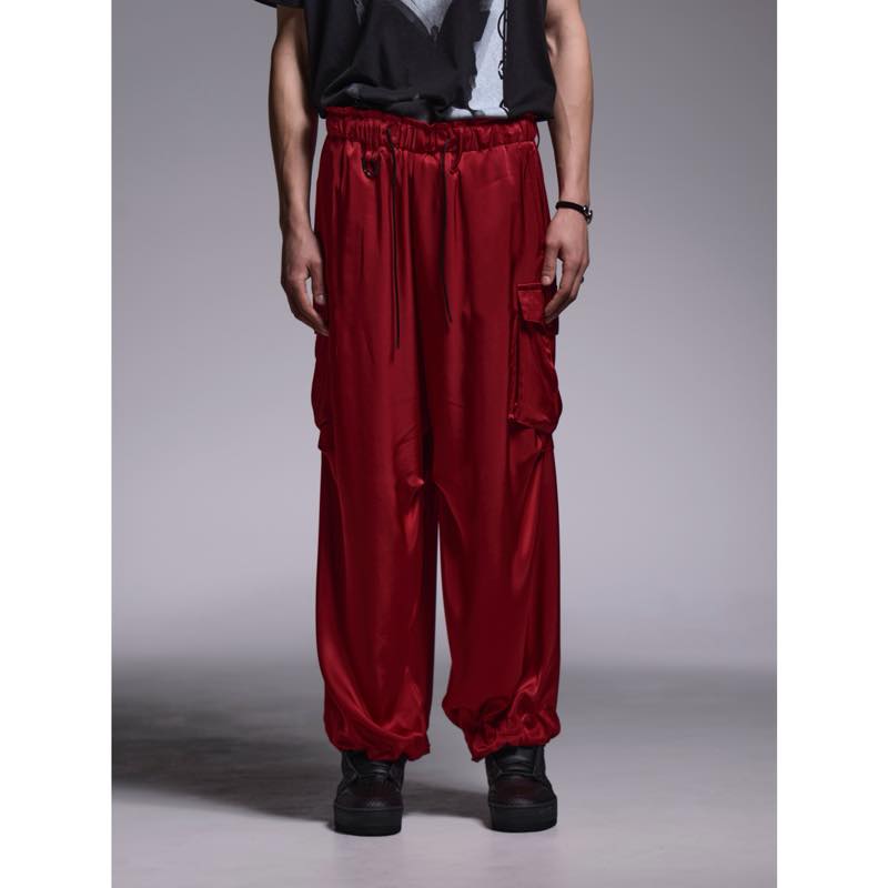 kiryuyrik / キリュウキリュウ/ 26SS先行予約(26年6月末以降お届け予定) / KV-HP66-904 / Satin CargoPants / Red