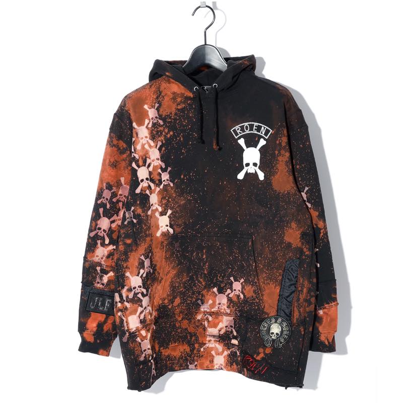 Roen / ロエン / 70000012 / REMAKE BIG BLEACH WAPPEN HOODIE / BLACK / リメイク / TOPS｜ANRE-R SALON