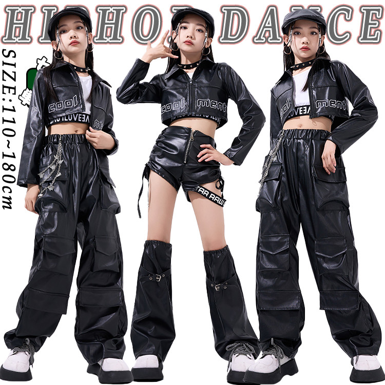 楽天市場】長袖 レザージャケット 黒 カーゴパンツ 短パンツ キッズ