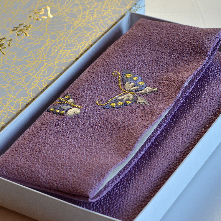 楽天市場】【京都念珠入れ・袋タイプ】ちりめん刺繍入数珠袋〔紫根色