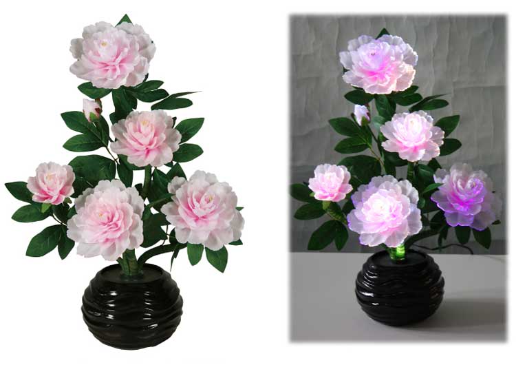 楽天市場】ルミナスLED「紫睡蓮」〔PC製〕高さ55cmすっきりコード巻