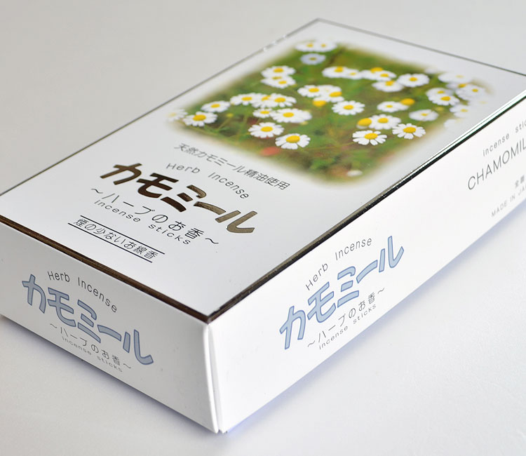 楽天市場 ハーブのお香 カモミール 大バラ 奥野晴明堂 ハーブ 線香 カモミール精油配合 実用線香 御供 線香 ハーブ 室内香 アロマ 換気 空気循環 お買い物マラソン ポイント10倍 お香 数珠 仏壇のe Namu庵心堂