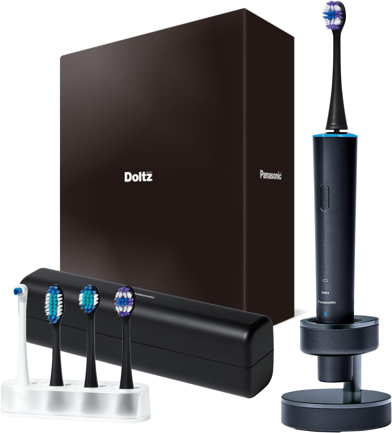 パナソニック 音波振りまわすハブラシ ドルツ 最上役模範例 W音波振りまわす Bluetooth積み上げる ともし火輪っか役立つこと 申し受ける照明ランプ 持ちはこび入れもの付 ディープネイビー EW-DT73-A【2023年発売】