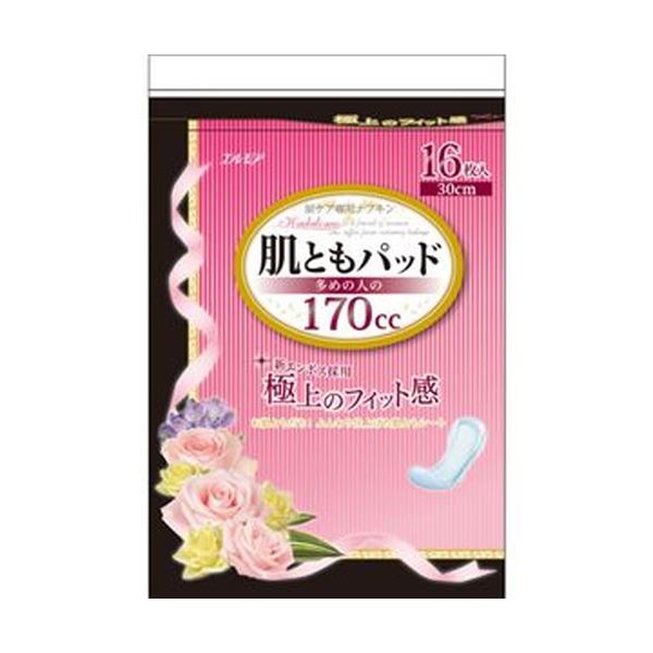 （まとめ）カミ商事 肌ともパッド 170竓 1容器に並べる（16枚）【×20書き割り】