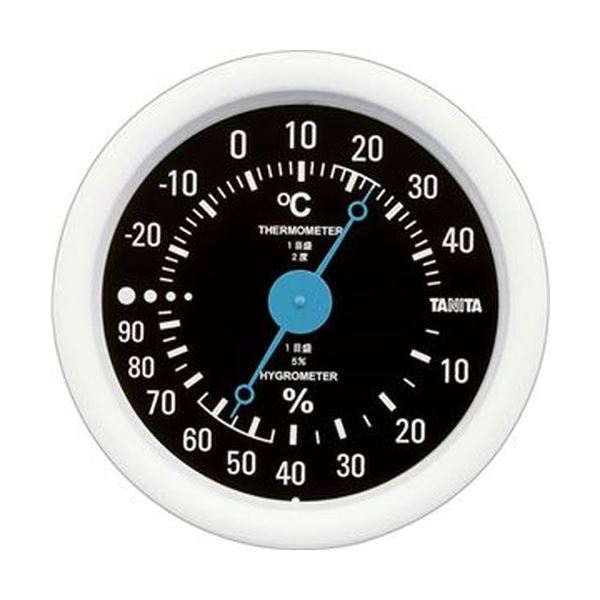 (まとめ)タニタ アナログ温湿度計 ブラックTT-515-BK 1個【×10セット】