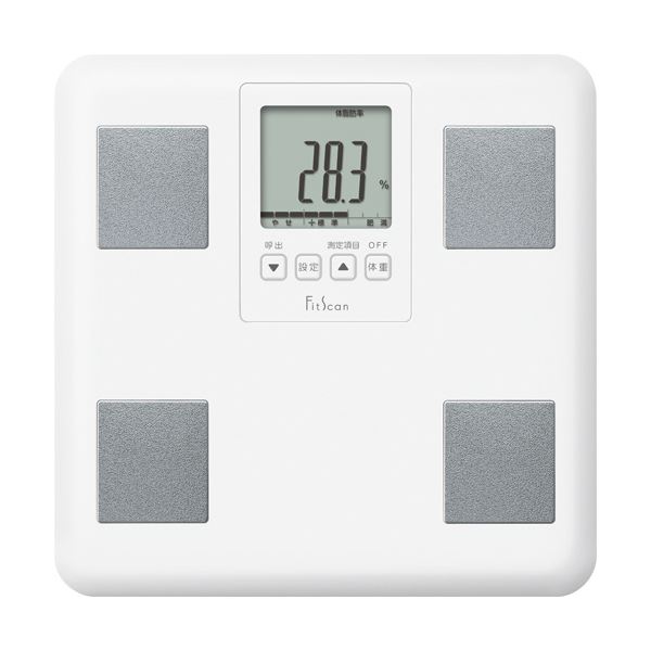 （まとめ）タニタ 体組み上げる計 FitScan 白いこと FS-200-WH 1台 【×3書き割り】