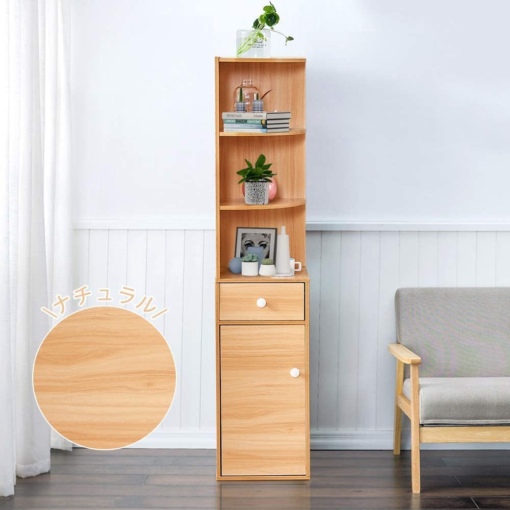 送料無料 コーナー収納棚 スリム 引き出し付き 本棚 コーナー用 幅30 コーナーラック トイレ オープンラック すきま収納 リビング 収納ラック 木製 カラーボックス 食器棚 キッチン 大容量 本 雑誌 漫画 フイルム 書斎 ホームオフィス 5段 Rvcconst Com