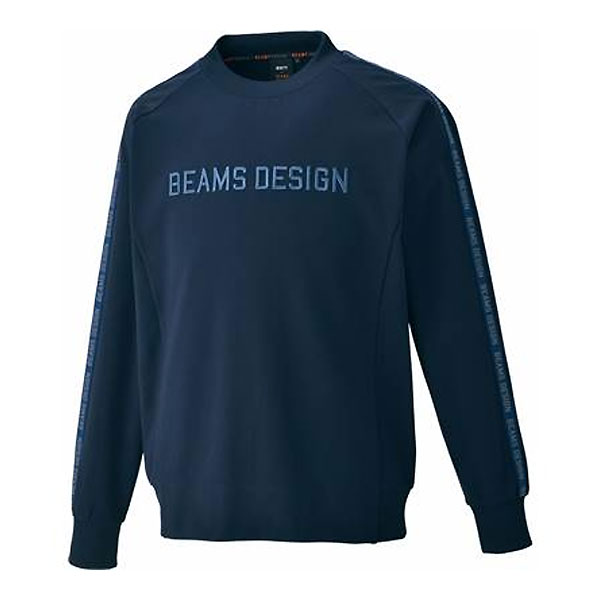 ＜全品10%OFFクーポン発行中＞ ZETT（ゼット）　BOS75202 2900　野球 ソフトボール ZETT BEAMS DESIGN ビームス デザイン クルーネック スウェット ネイビー 24FW｜ANSPO 9,438円