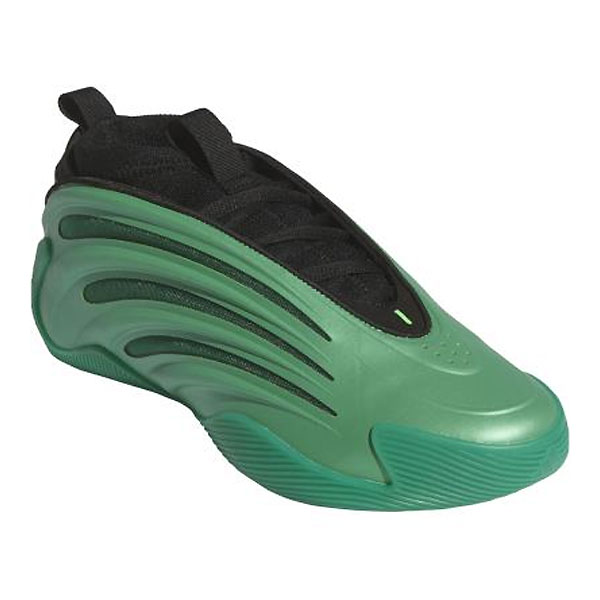 中古 adidas バスケットボールシューズ 24.5 グリーン/ブラック バスケットボール,ミニバス シューズのアディダス adidas