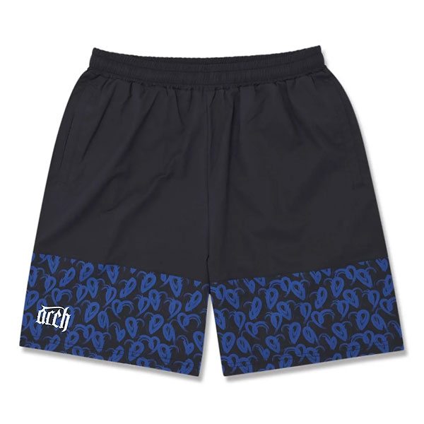 ＜全品10%OFFクーポン発行中＞ ＜ネコポス発送 送料無料＞ ARCH（アーチ）　B125113 BLK　バスケットボール　プラクティスパンツ brush heart shorts 25SS