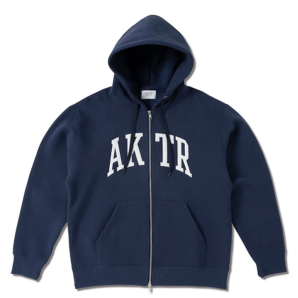 ＜全品10%OFFクーポン発行中＞ AKTR（アクター）　225024010 NV　バスケットボール　パーカー　COLLEGE LOGO SWEAT ZIP HOODIE 25FW｜ANSPO