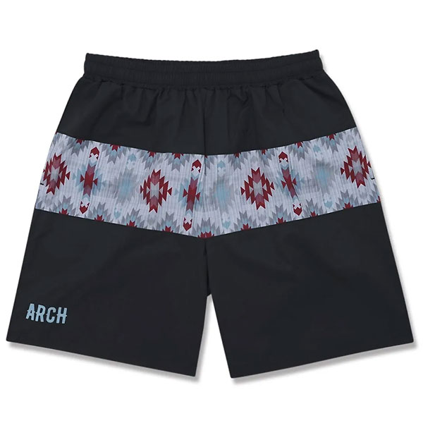＜全品10%OFFクーポン発行中＞ ＜ネコポス発送 送料無料＞ ARCH（アーチ）　B125120 BLK　バスケットボール　プラクティスパンツ native pattern shorts 25FW