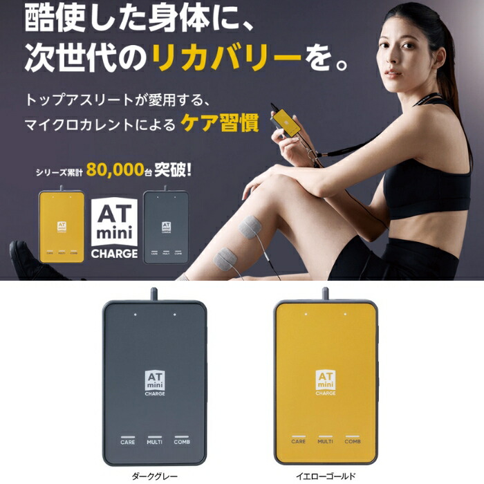 ＜全品10%OFF引き換え証書き著す中＞  伊藤超短波株式会社 YB0012 1277 1278 ATmini CHARGE 本体書き割り 条件付け世話をする 携帯型・マイクロカレント 26SS