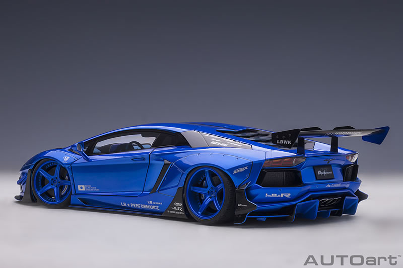 楽天市場 オートアート 1 18 リバティーウォーク Lb Works ランボルギーニ アヴェンタドール リミテッドエディション ハイパーブルー カーホビーショップ アンサー