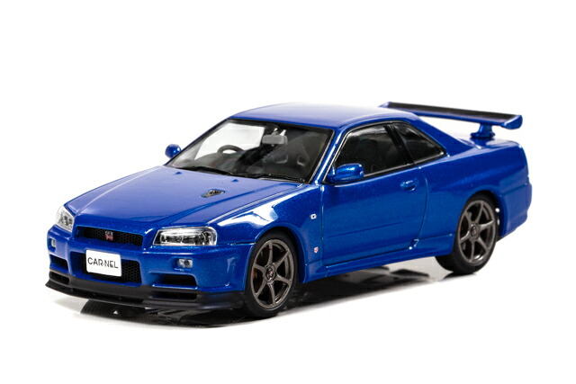 【絶版品】CAR-NEL 1/43 日産 スカイライン GT-R Vspec II (BNR34) 2000 ベイサイドブルー｜カーホビーショップ アンサー