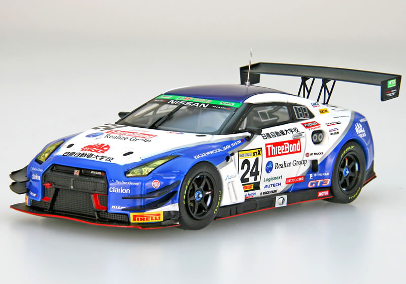 エブロ 1/43 スリーボンド 日産自動車大学校 GT-R スーパー耐久 2018 No.24