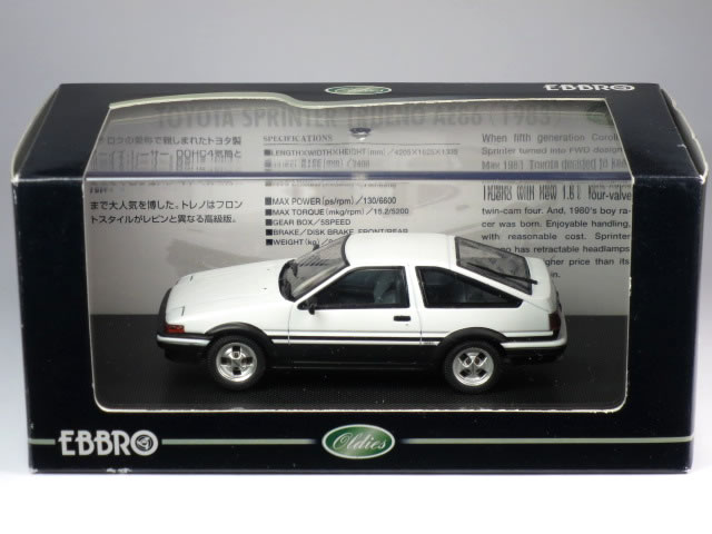 EBBRO トヨタ スプリンター トレノ AE86 1983 楽天市場】エブロ 1/43 トヨタ スプリンター トレノ AE86 1983