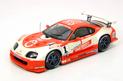 エブロ P-4 au セルモ スープラ CERUMO SUPER EBBRO SUPRA FOOTWEAR エブロ P-4 1/43 JGTC 2002 au セルモ スープラ
