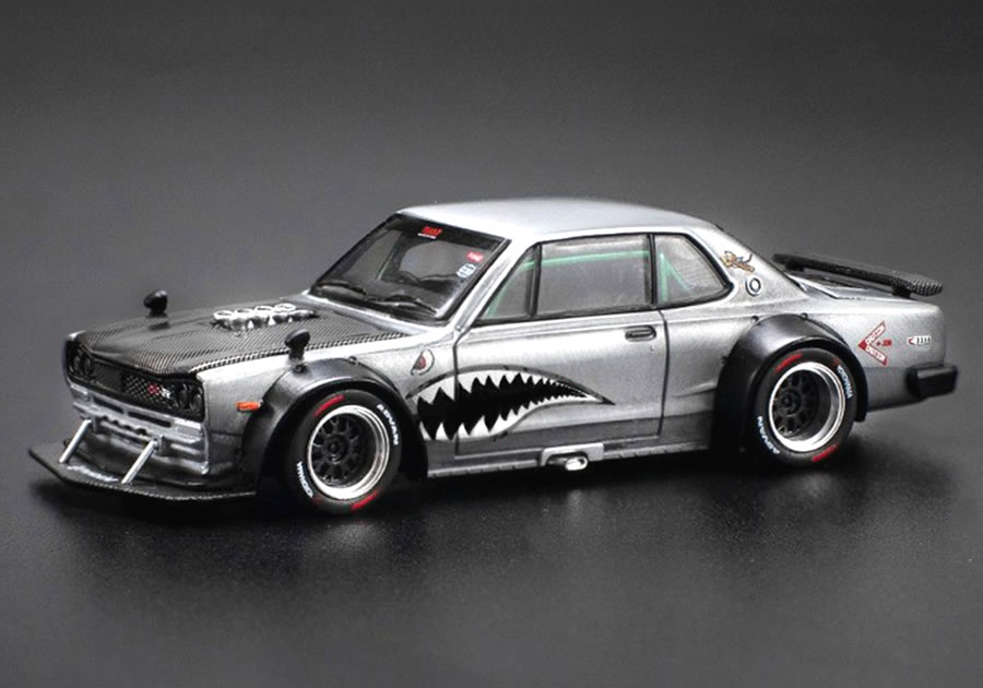 海外版1/64サイズPOP RACE×TINY日産スカイラインGT-R ハコスカ POP RACE 1/64 日産 スカイライン ドリフト SKYLINE GT-R V8