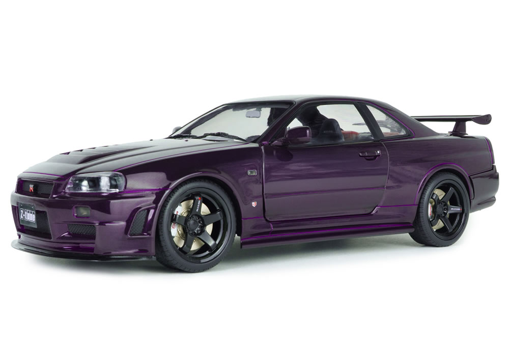 SOLIDO 1/18 日産 視水平線 GT-R (R34) Z-tune 1999 パープル おもちゃ-車