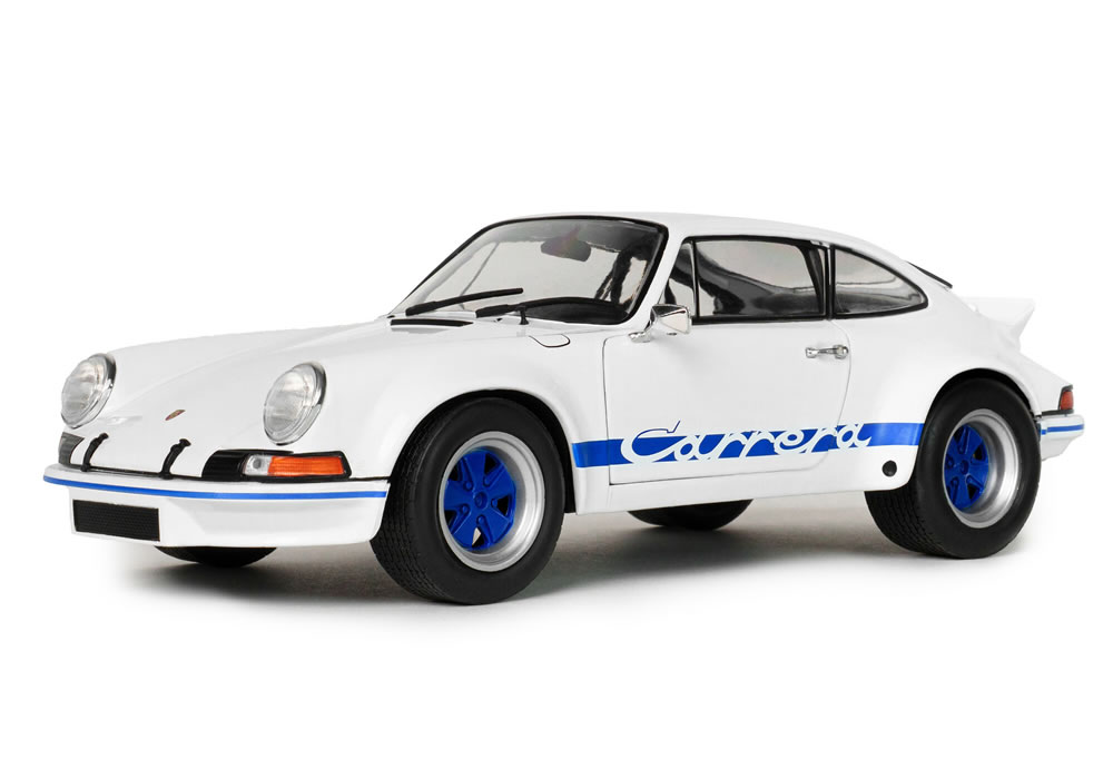 SOLIDO 1/18 ポルシェ 911 RSR 1973 白いこと/青色 車-乗り物のおもちゃ