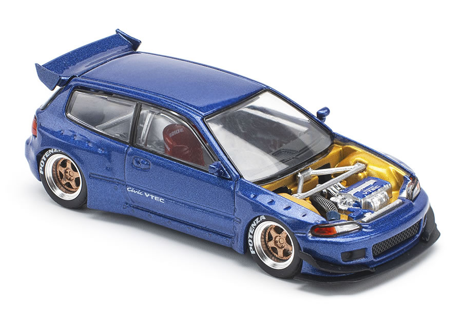 楽天市場】POP RACE 1/64 PANDEM CIVIC EG6 v1.5 METALLIC BLUE