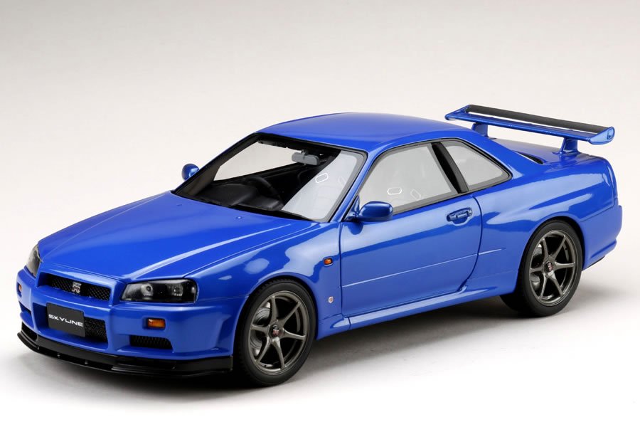 楽天市場 Hobby Japan 1 18 日産 スカイライン Gt R Bnr34 Vスペック 1999 前期型 ベイサイドブルー カーホビーショップ アンサー
