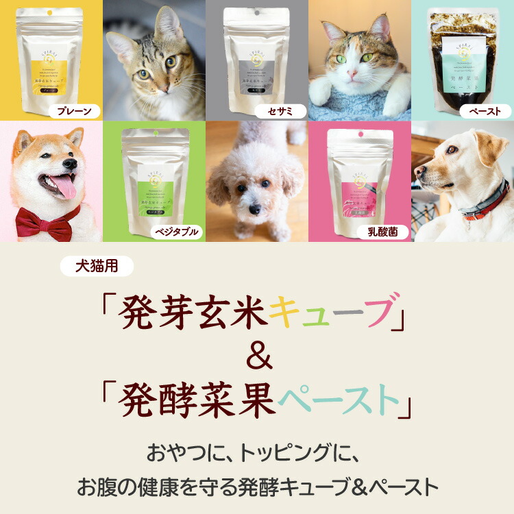 楽天市場 スパイラル 犬猫用 発芽玄米キューブpremium 乳酸菌100g ペット用サプリ専門 Ant Pack