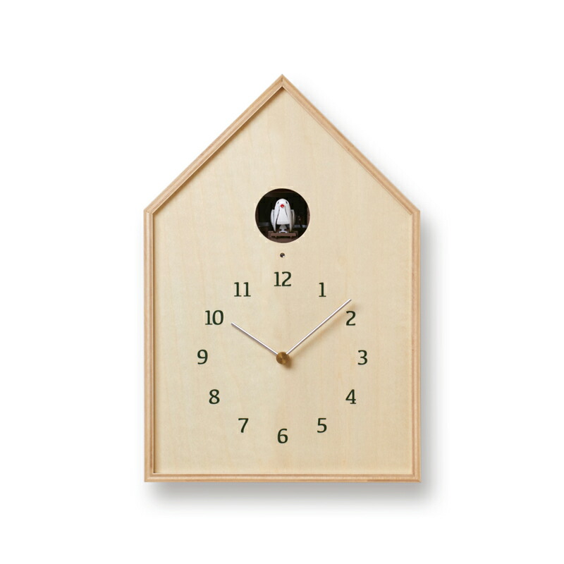 【全品10倍】【クーポン不可】【売れ筋】レムノス Lemnos Birdhouse Clock カッコー時計 ナチュラル16-12 NT 掛け置き兼用時計 おしゃれ かわいい オシャレ アナログ 壁掛け時計 かけ時計 時計 見やすい 高級 日本製 北欧 モダン 鳩時計 からくり時計 置く 置き時計