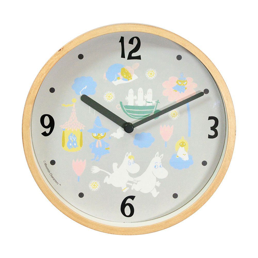 ムーミン ウォールクロック パステル 掛け時計 おしゃれ かわいい Moomin グッズ リトルミイ スナフキン ミイ ニョロニョロ 時計 壁掛け時計 掛時計 レトロ