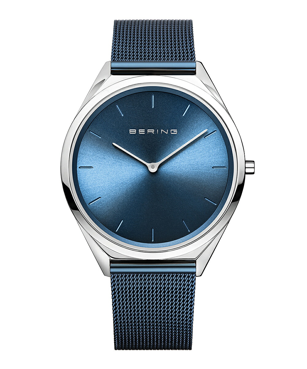 【全品10倍】【クーポン不可】【売れ筋】ベーリング 腕時計 BERING Ultra Slim 17039-307 ブルー シルバー メンズ レディース 時計 ブランド アナログ おしゃれ 防水 北欧 デザイナー かわいい 可愛い かっこいい