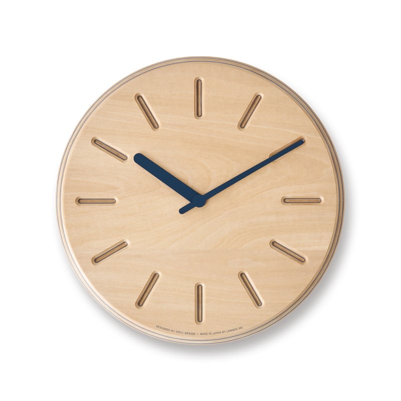 【全品10倍】【クーポン不可】【売れ筋】レムノス Lemnos Paper-Wood CLOCK line ネイビー DRL19-06 NV 掛け時計 おしゃれ かわいい オシャレ アナログ 壁掛け時計 かけ時計 時計 見やすい 高級 日本製 北欧 モダン 木製 アンティーク レトロ 掛時計 壁掛け 壁掛時計