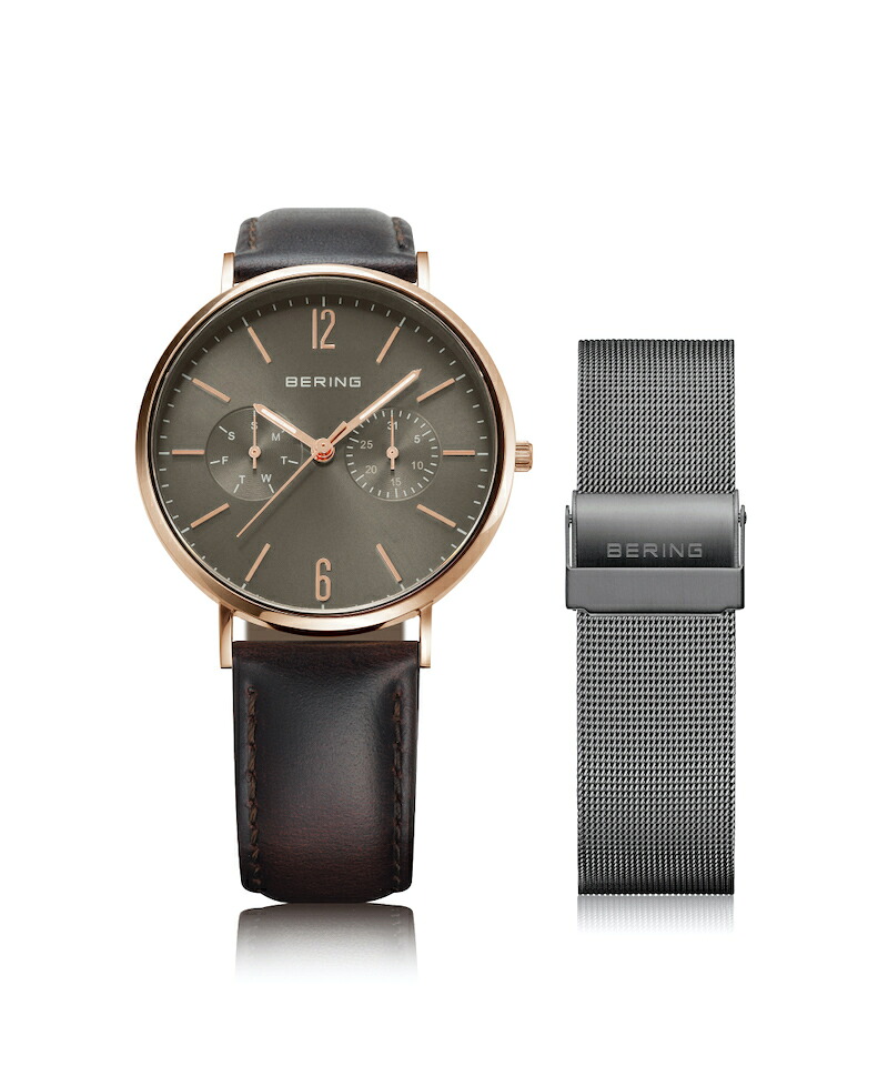 【クーポン不可】【売れ筋】ベーリング 腕時計 BERING Ladies Changes 36mm レディース チェンジズ 14236-369 グレー ローズゴールド 時計 ブランド アナログ おしゃれ 防水 日付カレンダー 日付 おしゃれ 防水 北欧 デザイナー かわいい 30代 シンプル｜アントデザインストア 22,572円