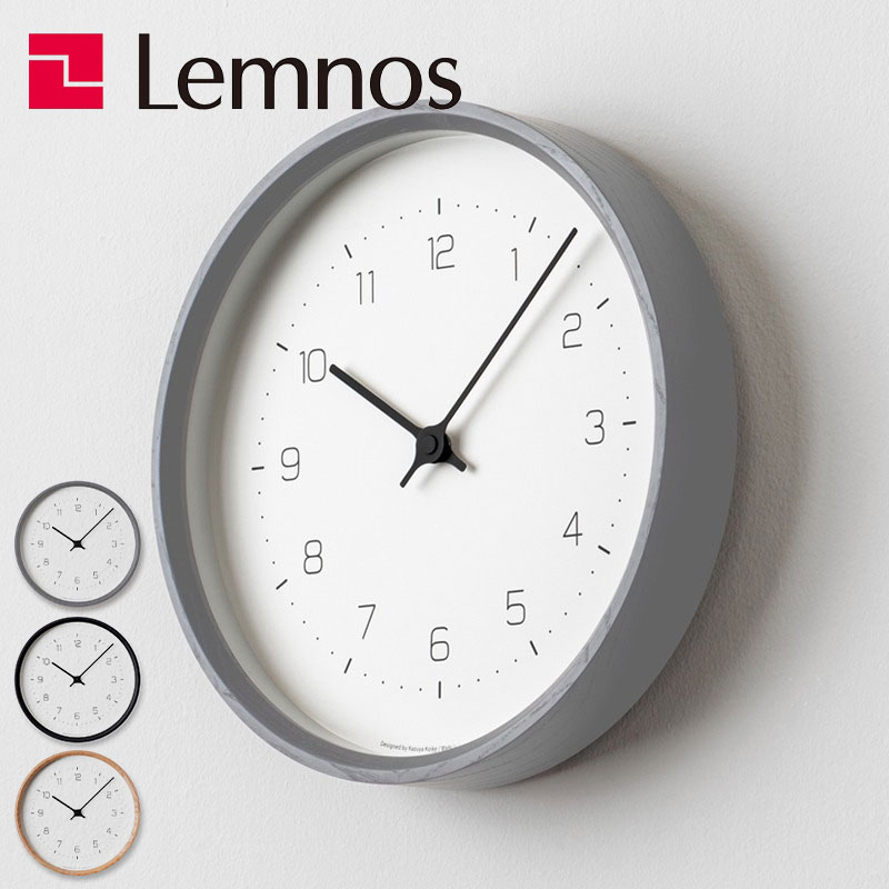 【全品10倍】【クーポン券不可】【売れ筋】レムノス Lemnos 柱時計 NEUT wall clock KK22-09 薄墨色 黒いこと 自然的 タカタレムノス ニュート 日本製 時辰儀 飾りもの時辰儀 掛け時計