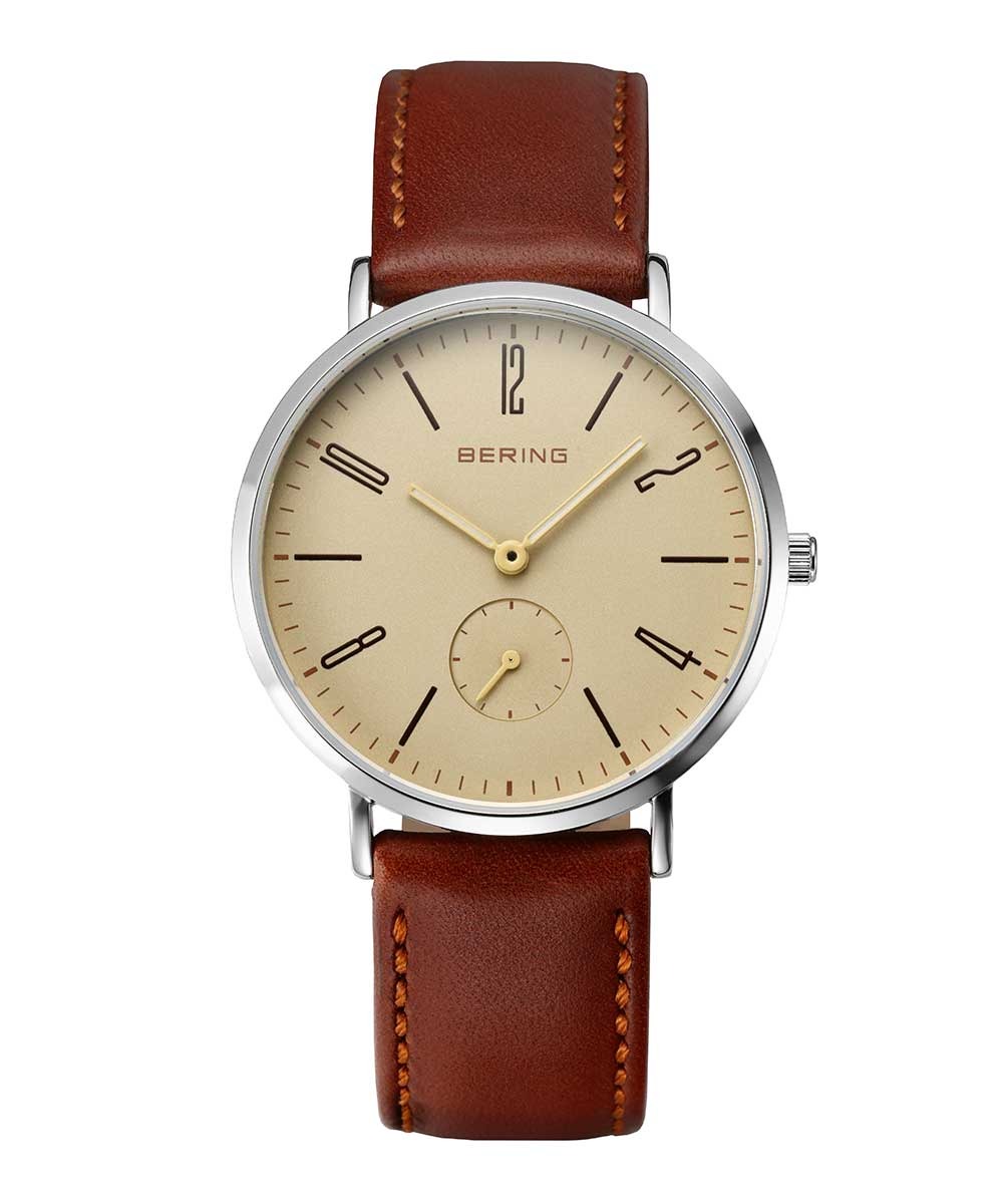 【全品10倍】【引き換え証不可】【売れ筋】BERING Unisex Classic Scandinavian Small second \u0026 Leather 14036-509 ベーリング ユニ一発やるウオッチ クラシックスカンジナビアン なめし革 茶三尺帯