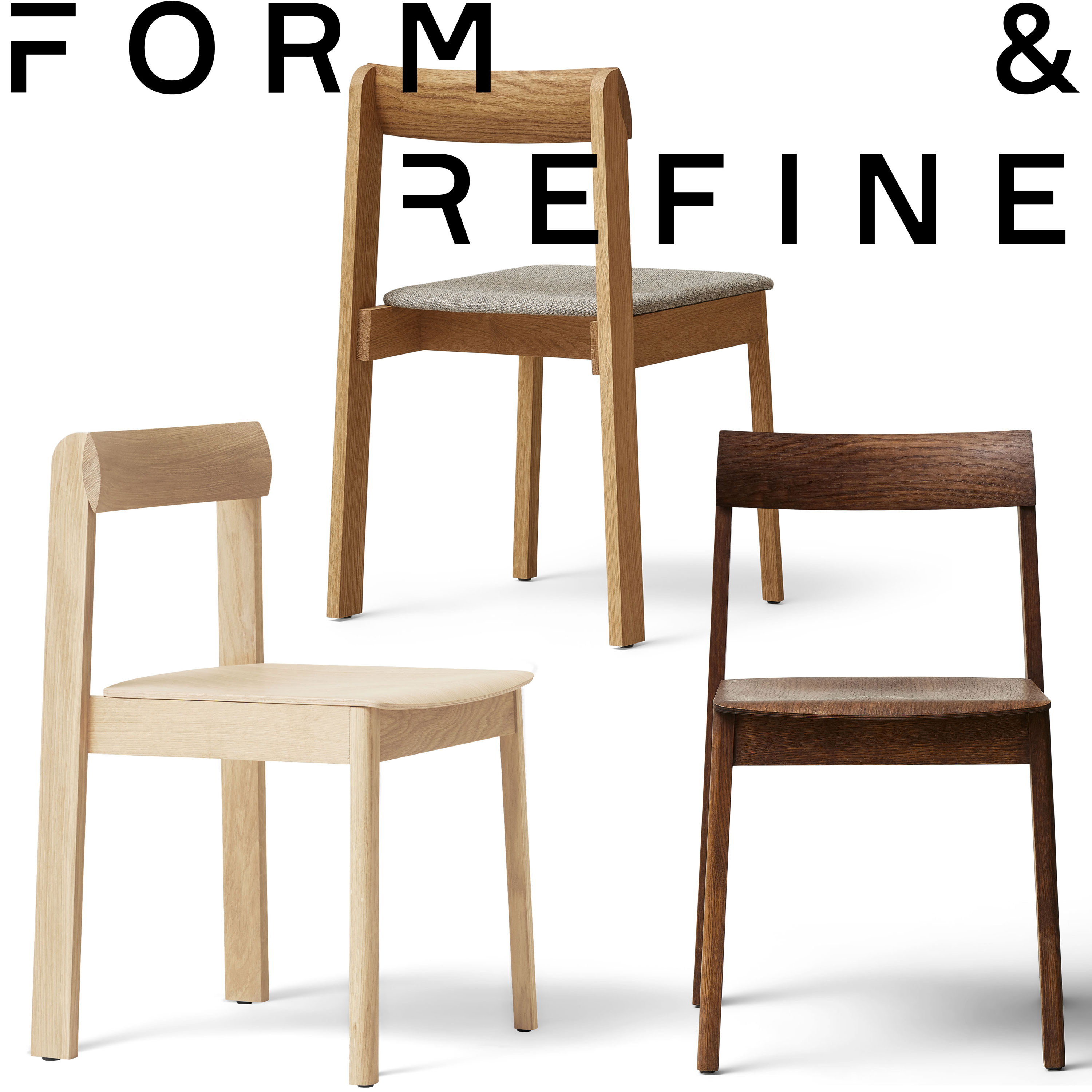 【全品10倍】質問用紙＆磨ぎ上げる ブループリントチェア Form \u0026 Refine Blueprint Chair オーク材 白いことオーク材 スモークドオーク クヴァドラ ハリンダル65 腰かけ 昼御飯女性議長 木製 醇乎たる材 FSC公証 スタッキング 北欧 2000 2001 2006 2020 2021 2023