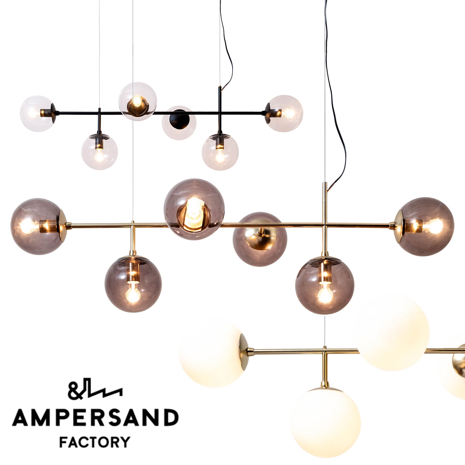 【全品10倍】Ampersand Factory アンパサンドファクトリー Globe 6 グローブシリーズ AMP 天井照明 天井 6灯 ランプ ライト シーリングライト 照明 スポット照明 北欧 ダイニング リビング 吊り下げ インダストリアル おしゃれ かわいい シンプル
