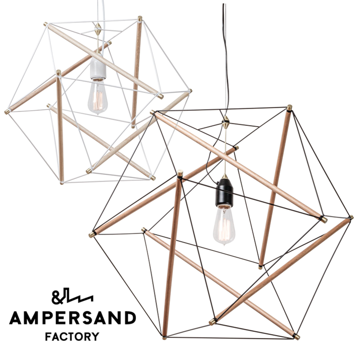 【全品10倍】Ampersand Factory アンパサンドファクトリー テンセグリティペンダントライト Tensegrity Pendant Light 天井照明 天井 1灯 ランプ ライト シーリングライト 照明 スポット照明 北欧 ダイニング リビング 吊り下げ インダストリアル おしゃれ か
