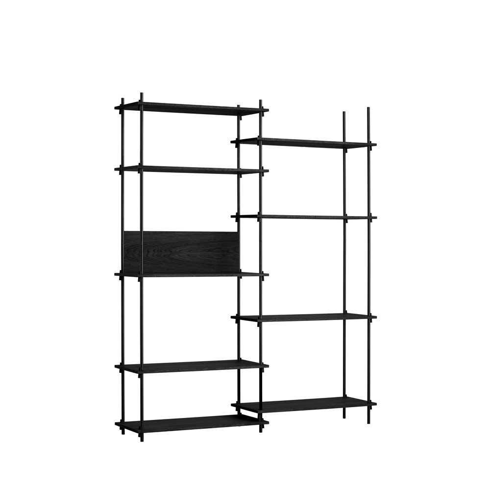【全品10倍】ムーべ MOEBE シェルビングシステム ADS事あたらしい書き割り DOUBLE H200 黒いこと 棚 公々然たる仕合わせ オープンシェルフ 納める棚 か細い 北欧 今めかしい 愛くるしげ 木製 木材 木 シェルフ 奥ふかさ30糎 4段 納める 書物棚 室内装飾 調度品 御膳上等 デンマー