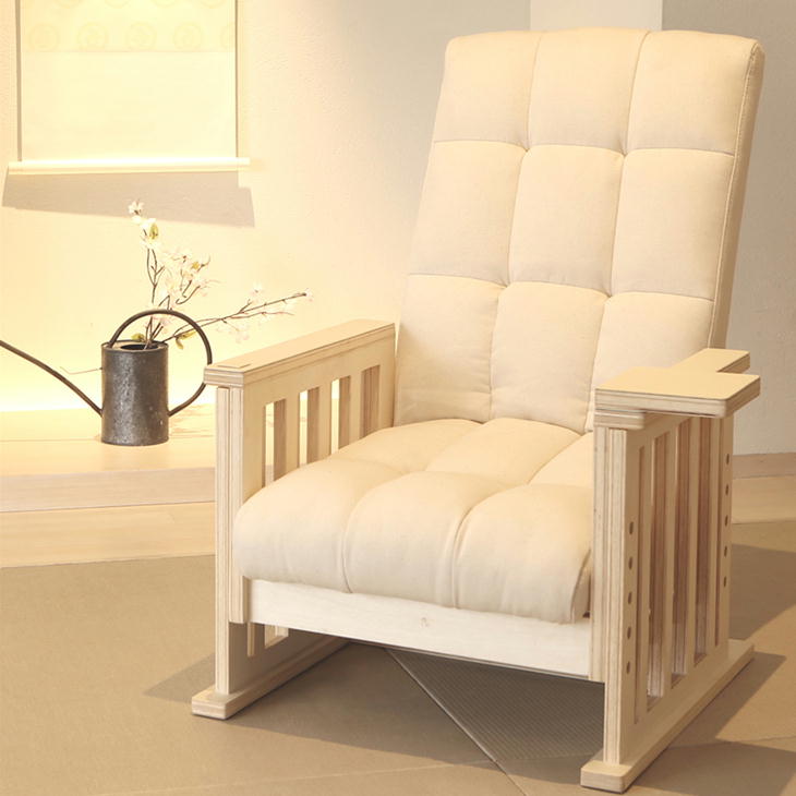 楽天市場】中居木工 高さが変わる座椅子 ナチュラル 3段階