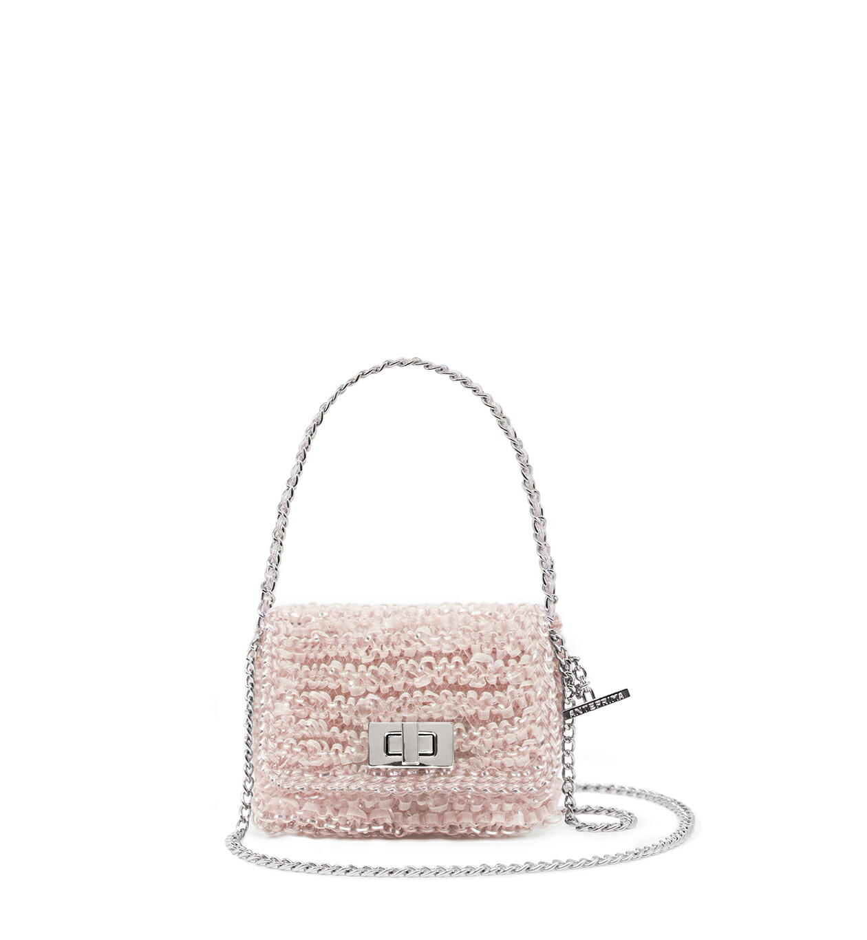 ワイヤー オルガンザ マイクロバッグ パウダリーピンクシルバー【オンラインストア先行販売商品】