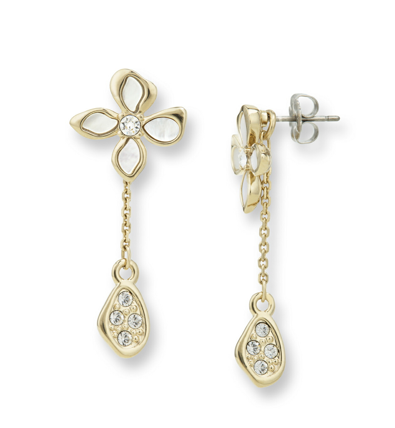 【美品】ANTEPRIMA(アンテプリマ) 3way ピアス フィオーリ ANTEPRIMA】即対応 白蝶貝フィオーリ ピアス (ANTEPRIMA/ピアス